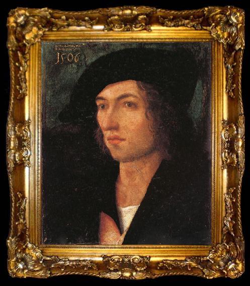 framed  BURGKMAIR, Hans Portrait of a Man, ta009-2